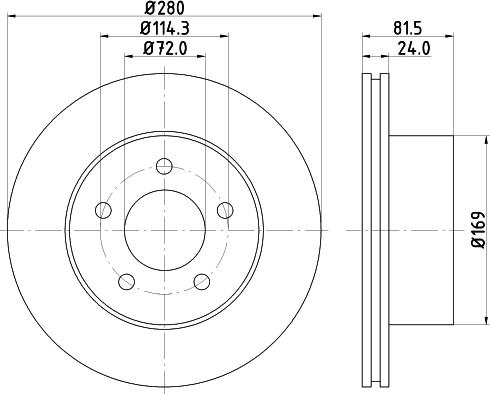 HELLA 8DD 355 108-591 - Гальмівний диск avtolavka.club