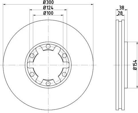 HELLA 8DD 355 108-021 - Гальмівний диск avtolavka.club