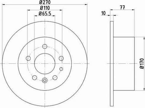 HELLA 8DD 355 103-641 - Гальмівний диск avtolavka.club