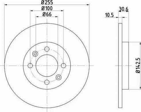 HELLA 8DD 355 103-891 - Гальмівний диск avtolavka.club