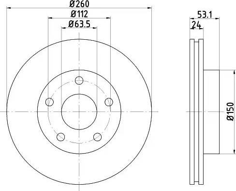 HELLA 8DD 355 103-801 - Гальмівний диск avtolavka.club