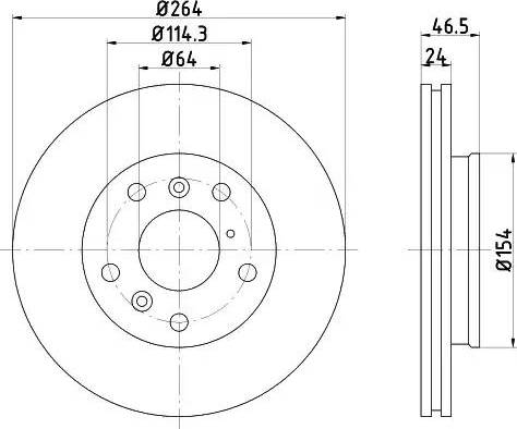 HELLA 8DD 355 103-211 - Гальмівний диск avtolavka.club