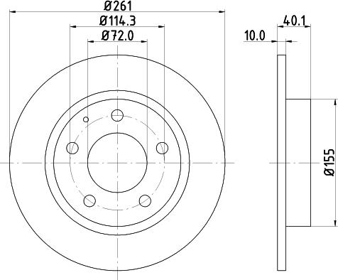 HELLA 8DD 355 103-231 - Гальмівний диск avtolavka.club