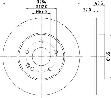 HELLA 8DD 355 102-972 - Гальмівний диск avtolavka.club