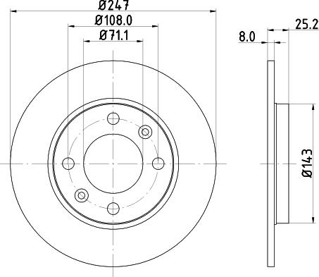 HELLA 8DD 355 124-371 - Гальмівний диск avtolavka.club