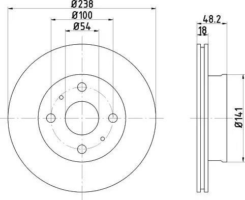 HELLA 8DD 355 102-611 - Гальмівний диск avtolavka.club