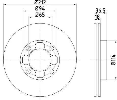 HELLA 8DD 355 102-111 - Гальмівний диск avtolavka.club