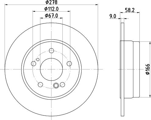 HELLA 8DD 355 102-861 - Гальмівний диск avtolavka.club