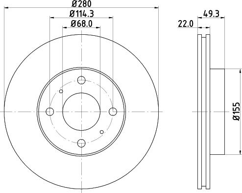 HELLA 8DD 355 107-991 - Гальмівний диск avtolavka.club