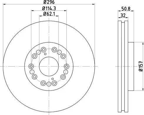 HELLA 8DD 355 107-971 - Гальмівний диск avtolavka.club