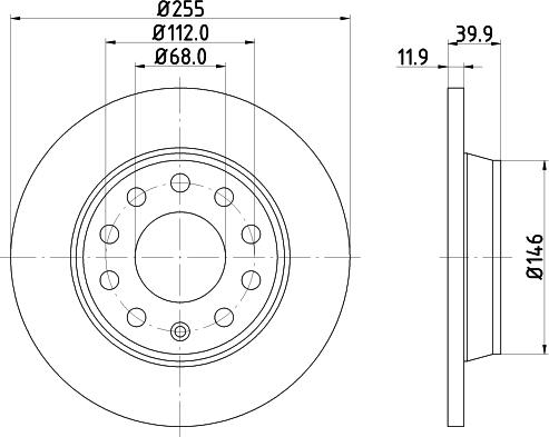 HELLA 8DD 355 107-562 - Гальмівний диск avtolavka.club