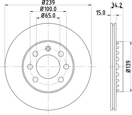 HELLA 8DD 355 107-581 - Гальмівний диск avtolavka.club