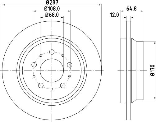 HELLA 8DD 355 107-092 - Гальмівний диск avtolavka.club