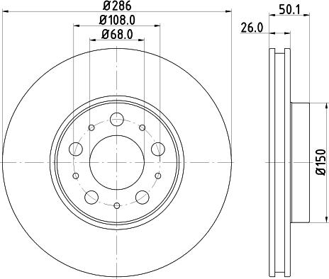 HELLA 8DD 355 107-051 - Гальмівний диск avtolavka.club