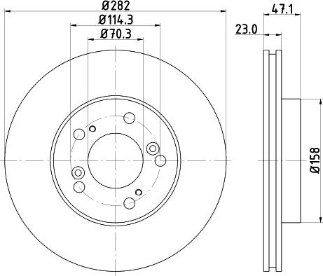 HELLA 8DD 355 107-131 - Гальмівний диск avtolavka.club