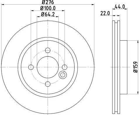 HELLA 8DD 355 107-791 - Гальмівний диск avtolavka.club