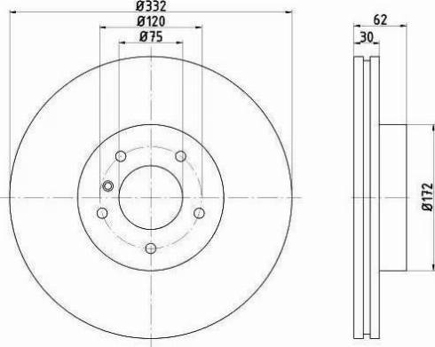 HELLA 8DD 355 107-751 - Гальмівний диск avtolavka.club