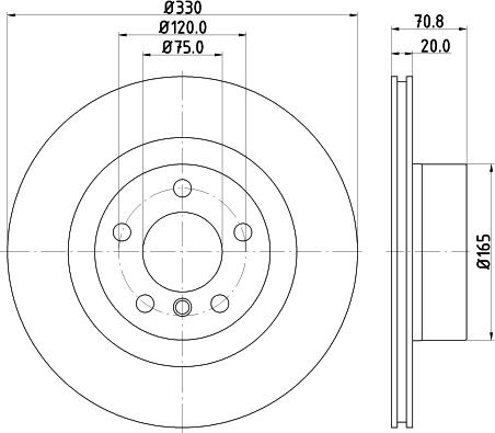 HELLA 8DD 355 119-541 - Гальмівний диск avtolavka.club