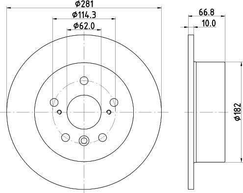 HELLA 8DD 355 119-671 - Гальмівний диск avtolavka.club