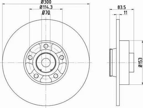 HELLA 8DD 355 119-311 - Гальмівний диск avtolavka.club