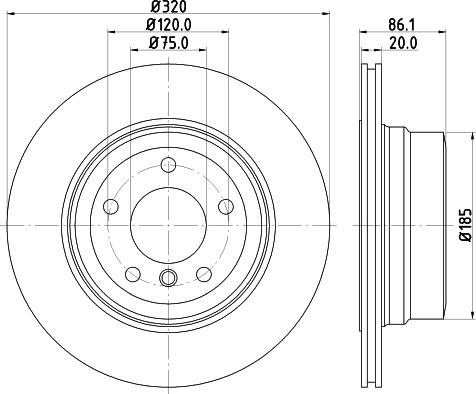 HELLA 8DD 355 119-202 - Гальмівний диск avtolavka.club