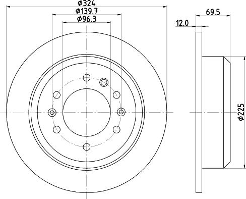 HELLA 8DD 355 114-041 - Гальмівний диск avtolavka.club