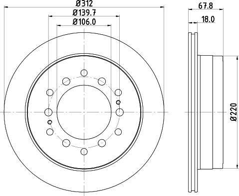 HELLA 8DD 355 114-861 - Гальмівний диск avtolavka.club