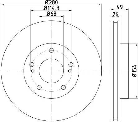 HELLA 8DD 355 115-641 - Гальмівний диск avtolavka.club