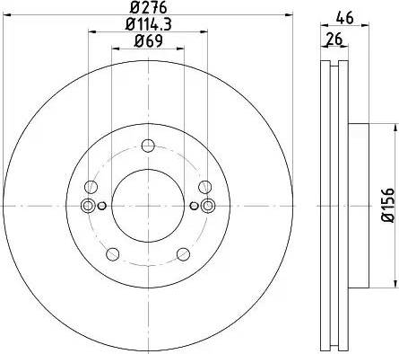 HELLA 8DD 355 115-091 - Гальмівний диск avtolavka.club