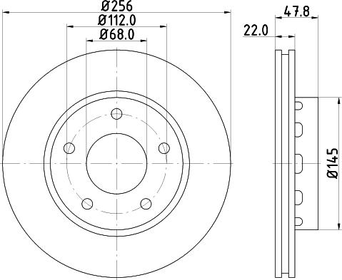 HELLA 8DD 355 115-182 - Гальмівний диск avtolavka.club