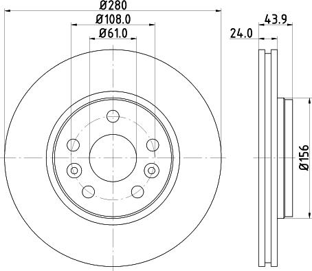 HELLA 8DD 355 116-451 - Гальмівний диск avtolavka.club