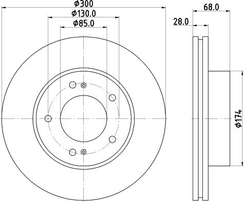 HELLA 8DD 355 116-461 - Гальмівний диск avtolavka.club