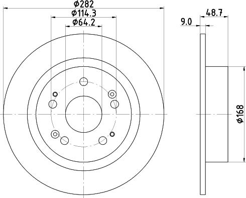 HELLA 8DD 355 116-521 - Гальмівний диск avtolavka.club