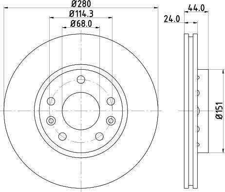 HELLA 8DD 355 124-591 - Гальмівний диск avtolavka.club