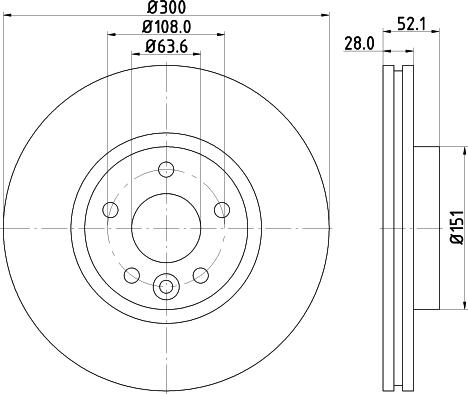 HELLA 8DD 355 116-221 - Гальмівний диск avtolavka.club