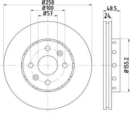 HELLA 8DD 355 110-961 - Гальмівний диск avtolavka.club