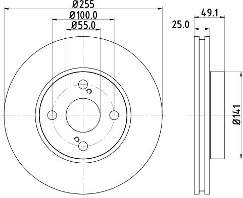 HELLA 8DD 355 110-431 - Гальмівний диск avtolavka.club