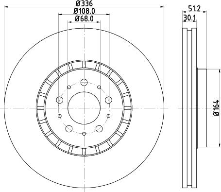 HELLA 8DD 355 110-591 - Гальмівний диск avtolavka.club