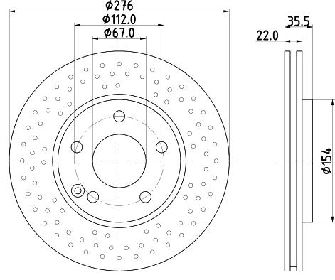 HELLA 8DD 355 110-211 - Гальмівний диск avtolavka.club