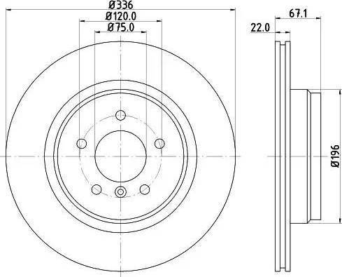 HELLA 8DD 355 122-001 - Гальмівний диск avtolavka.club