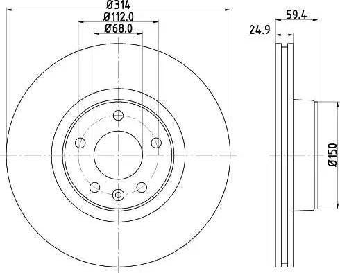 HELLA 8DD 355 121-141 - Гальмівний диск avtolavka.club