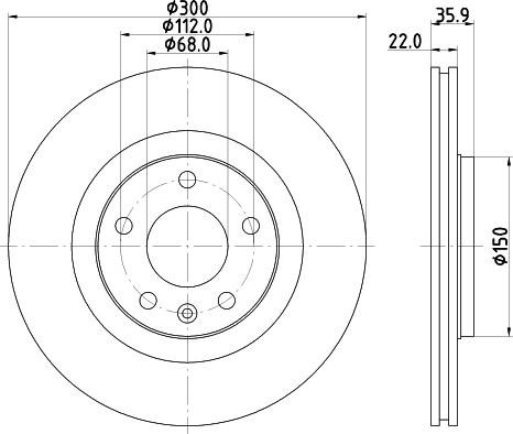 HELLA 8DD 355 111-832 - Гальмівний диск avtolavka.club