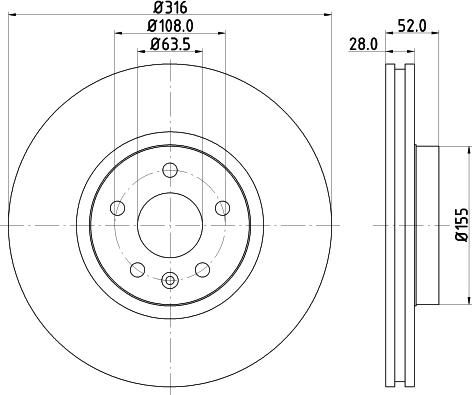 HELLA 8DD 355 118-891 - Гальмівний диск avtolavka.club