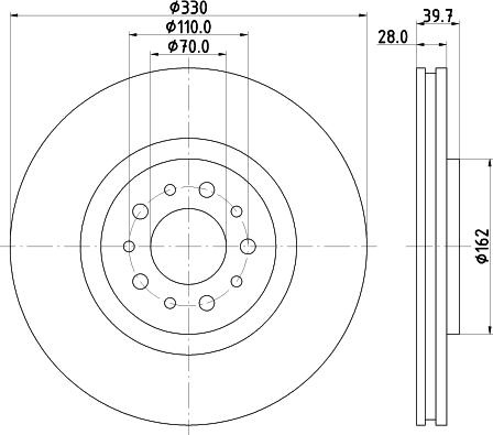 HELLA 8DD 355 118-751 - Гальмівний диск avtolavka.club