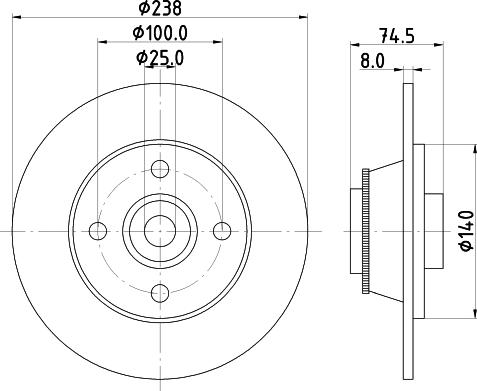 HELLA 8DD 355 113-441 - Гальмівний диск avtolavka.club