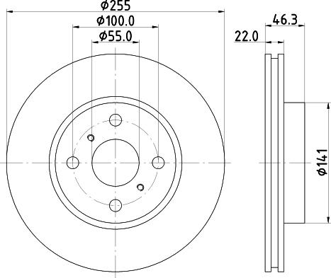 HELLA 8DD 355 113-581 - Гальмівний диск avtolavka.club