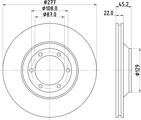 HELLA 8DD 355 113-041 - Гальмівний диск avtolavka.club