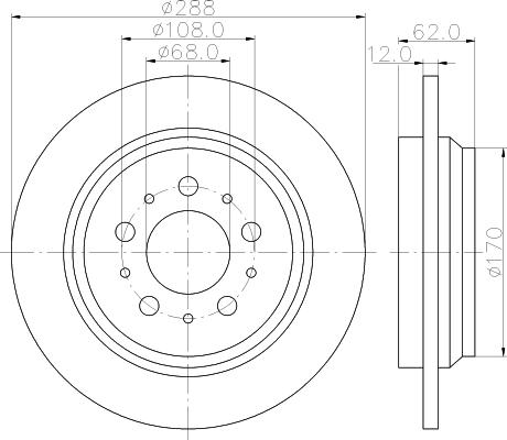 HELLA 8DD 355 113-022 - Гальмівний диск avtolavka.club