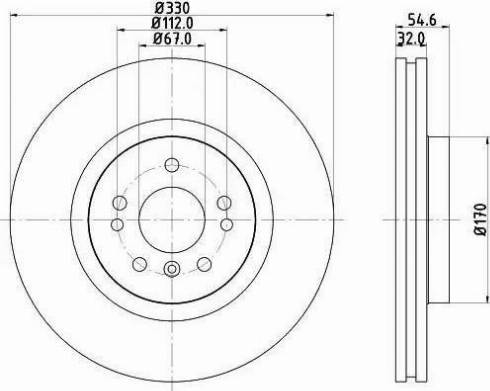 HELLA 8DD 355 121-171 - Гальмівний диск avtolavka.club