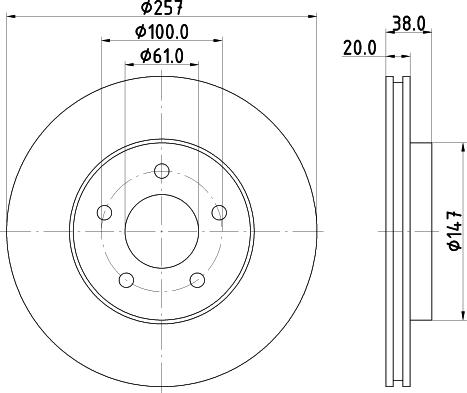 HELLA 8DD 355 113-351 - Гальмівний диск avtolavka.club